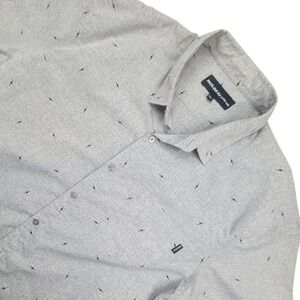 Molokai Surf Co Mens XXL Grey Heather Lightning Bolt Print Short Sleeve Shirt